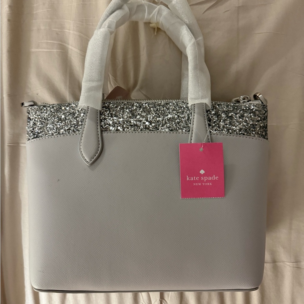 Kate Spade Silver and Gray Satchel